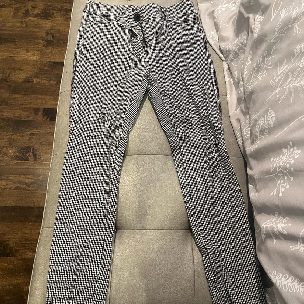 Stylish Black and White Checkered Pants